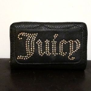 Juicy couture wallet, black with bedazzled juicy lettering.